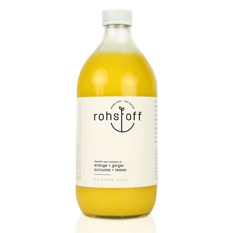 Rohstoff orange+ginger+curcuma+lemon 0,5 l - Produktbild