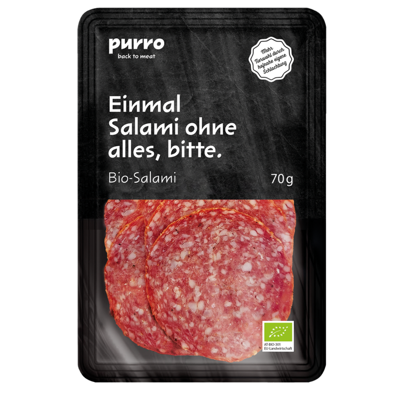 PURRO PUR BIO-Salami e70g GS/atmo - Produktbild