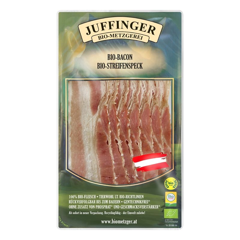 Juffinger Bio-Metzgerei BIO-Streifenspeck (Kochpökelware) - Produktbild