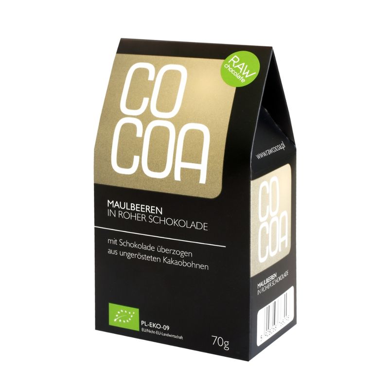 Cocoa Cocoa Maulbeeren in roher, veganer Schokolade - Produktbild