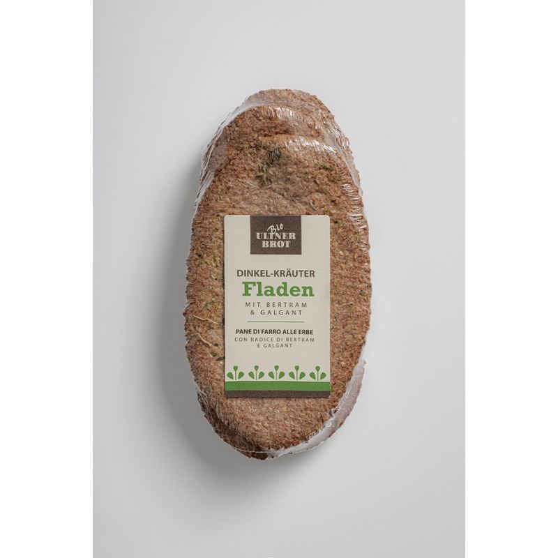 ULTNER BROT KG des Schwienbacher R. & Co. Bio Dinkel Kräuterfladen mit Galgant und Bertram - Produktbild