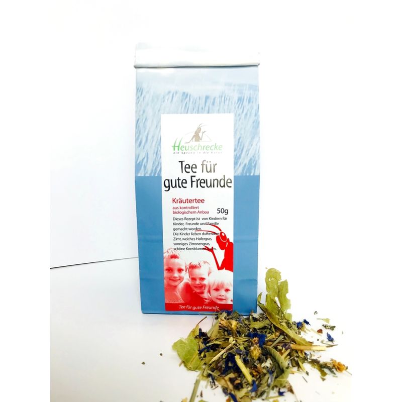 Heuschrecke Tee für gute Freunde, Kräutertee, kbA - für Kinder, Freunde und Familie - Produktbild