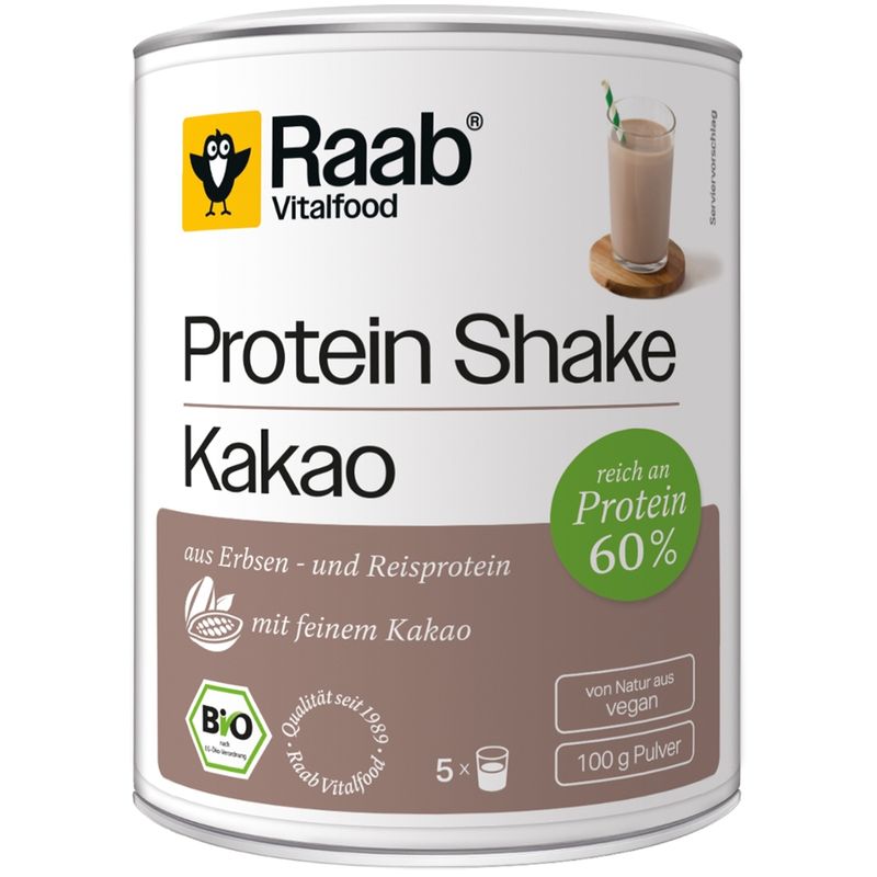 Raab Vitalfood Bio Protein Shake Kakao (ohne Soja) - Produktbild