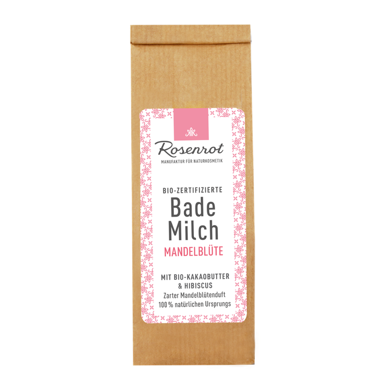 Rosenrot Naturkosmetik Bademilch Mandelblüte - 90g - Die enthaltene Mandelmilch zaubert ein seidiges Hautgefühl. - Produktbild