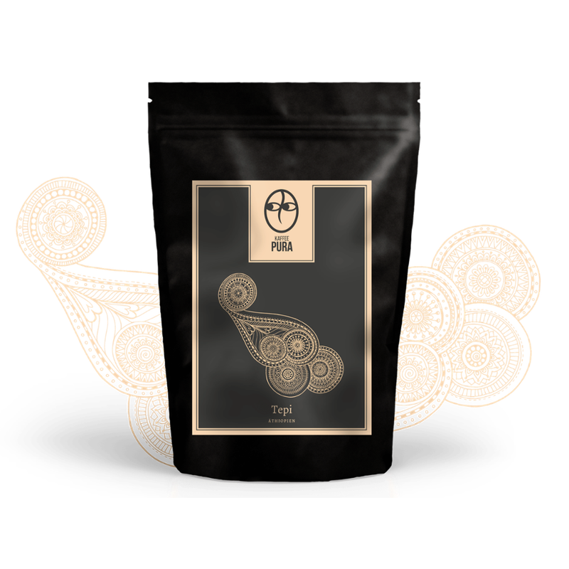 KAFFEE PURA Tepi Kaffee, BIO & fair gehandelt, gemahlen, 100% Arabica, Äthiopien - Produktbild