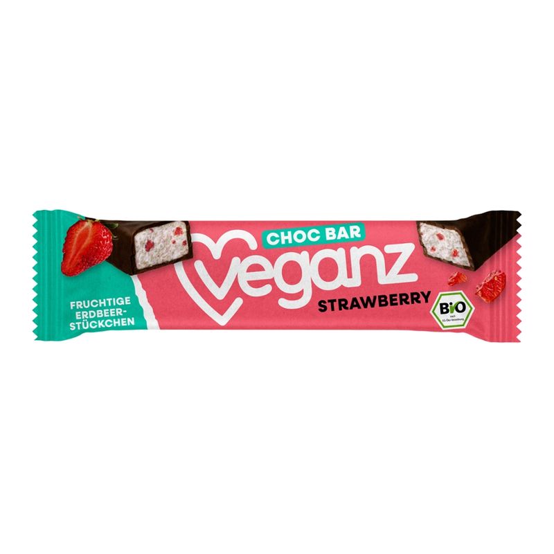 Veganz BIO Veganz Choc Bar Strawberry 35g - Produktbild
