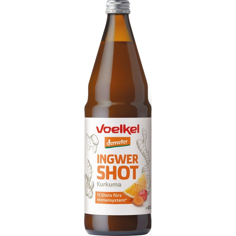 Voelkel Shot Ingwer & Kurkuma mit Orangesaft und viel Vitamin C aus Acerola - Produktbild