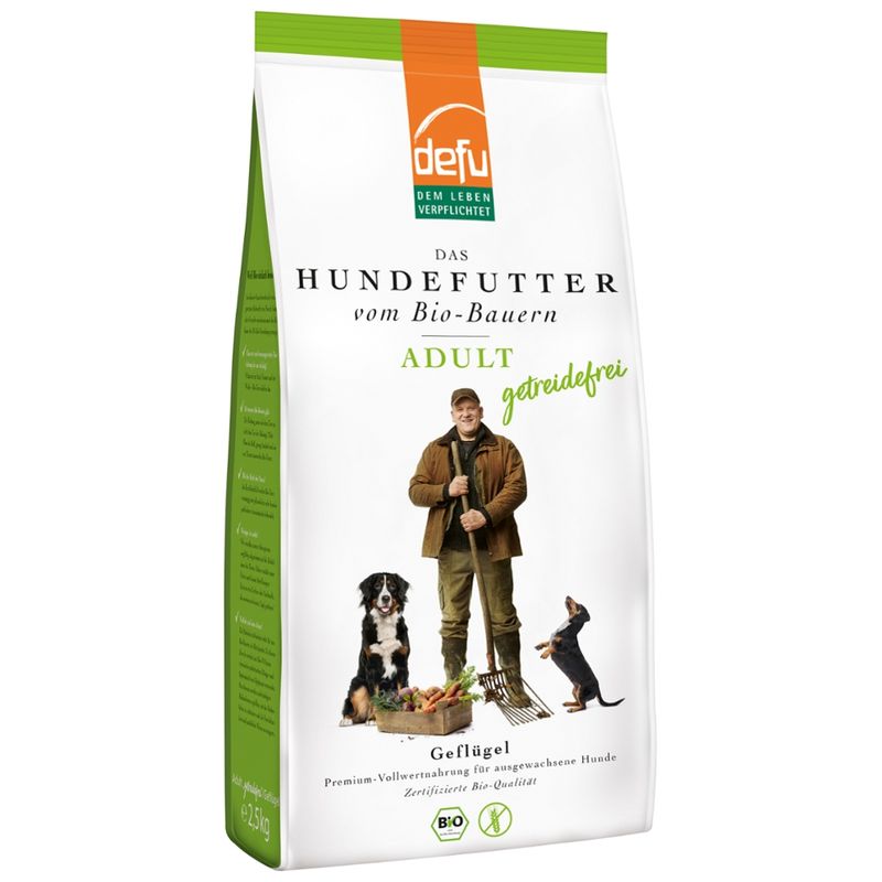 defu - Das Tierfutter vom Bio-Bauern Hund Adult getreidefrei Geflügel - Produktbild