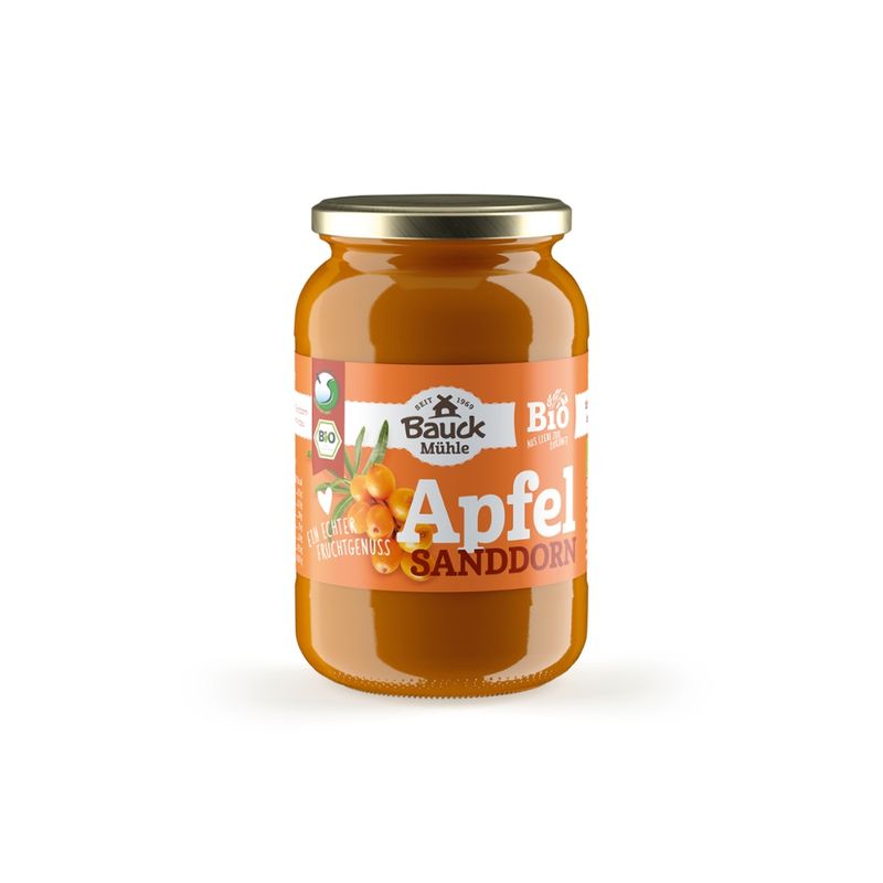 Bauck Mühle Apfel-Sanddornmus gesüßt Bio - Produktbild