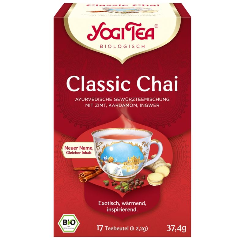 YOGI TEA Yogi Tea® Classic Chai, Bio - Gewürztee mit Zimt, Kardamom und Ingwer - Produktbild