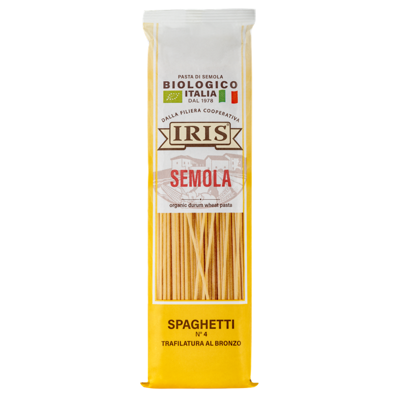 IRIS  Spaghetti hell aus Bio-Hartweizengrieß 500 g von IRIS 100% italienischer Landwirtschaftskette - Produktbild