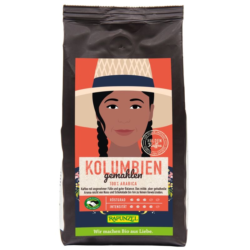 Rapunzel Heldenkaffee Kolumbien, gemahlen HIH - Produktbild