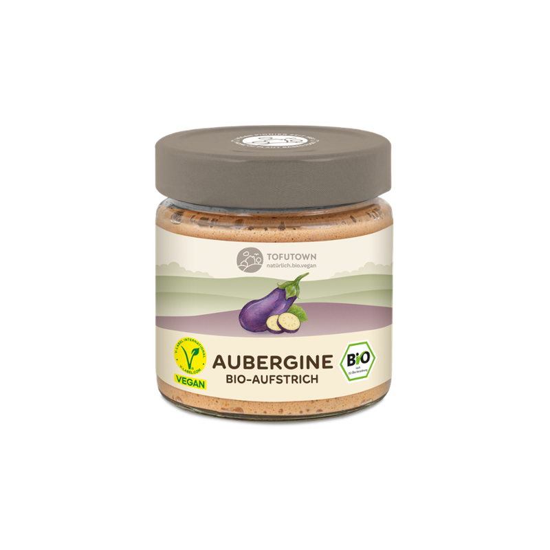 Tofutown Pflanzliche Bio-Streichcreme mit Aubergine - Produktbild