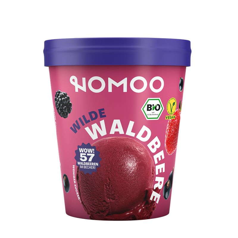 NOMOO NOMOO Bio Waldbeereis vegan 465ml - Produktbild