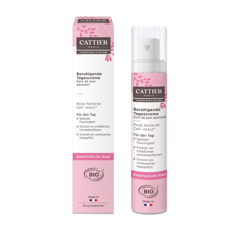 Cattier Paris Cattier Beruhigende Tagescreme rosa Heilerde empfindliche Haut 50ml - Produktbild