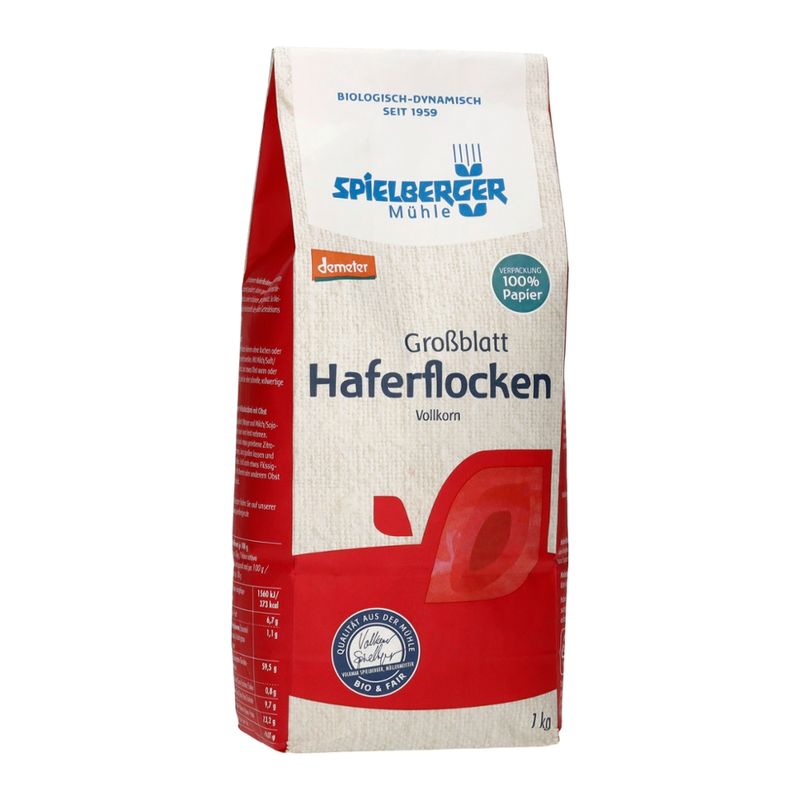 Spielberger Mühle Haferflocken Großblatt, demeter - Produktbild