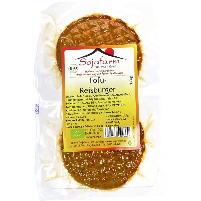 Sojafarm Tofu-Reisburger - Produktbild