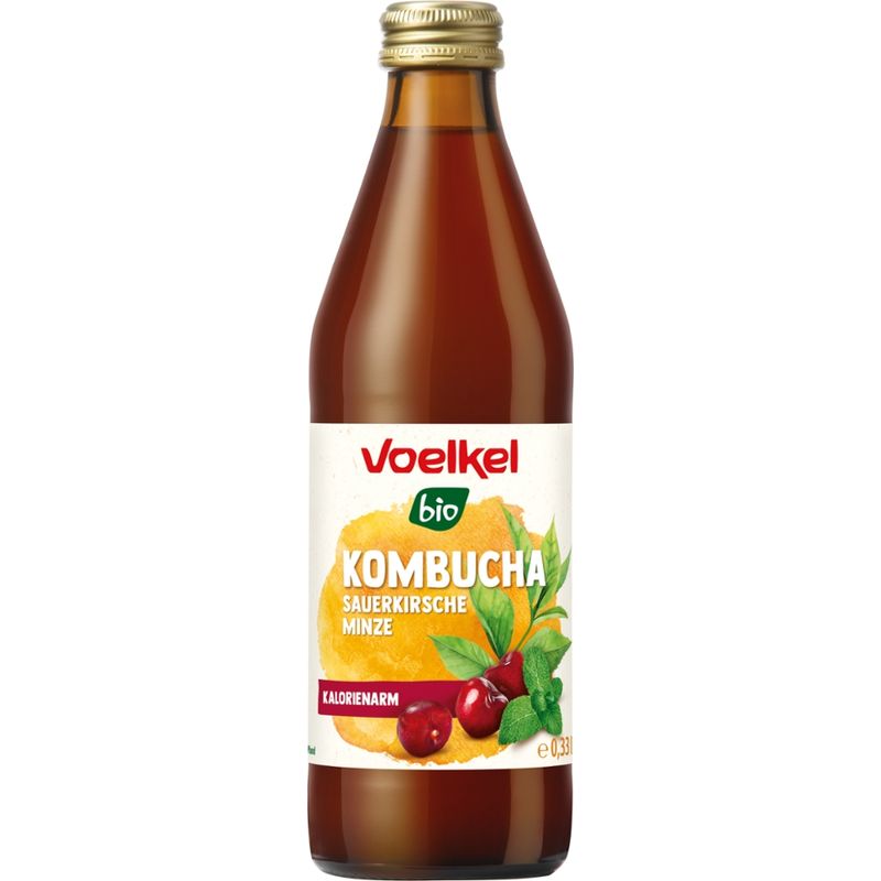 Voelkel Kombucha Sauerkirsche Minze - Produktbild