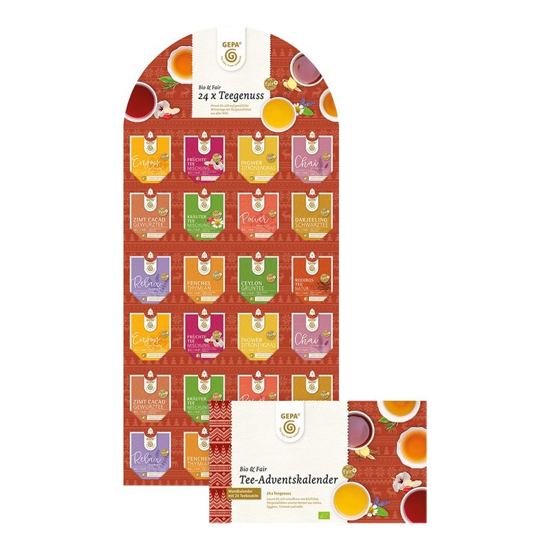 GEPA - The Fair Trade Company Bio Tee-Adventskalender 24 x Teegenuss - Produktbild