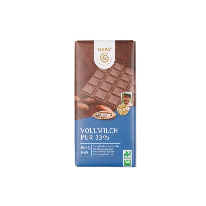 GEPA - The Fair Trade Company Bio Vollmilch Pur 33% - Produktbild