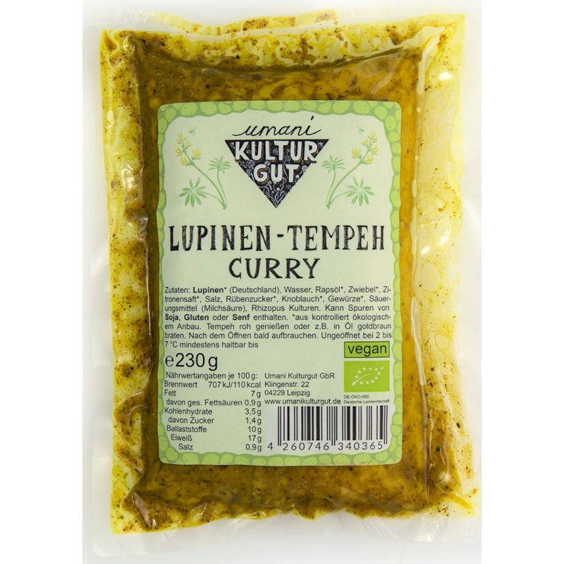 Umani Kulturgut Bio Lupinen-Tempeh Curry 230g - Produktbild