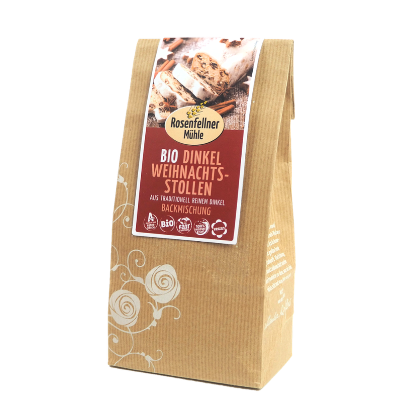 Rosenfellner Mühle & Naturkost Bio Dinkel Weihnachtsstollen Backmischung 500g - Produktbild