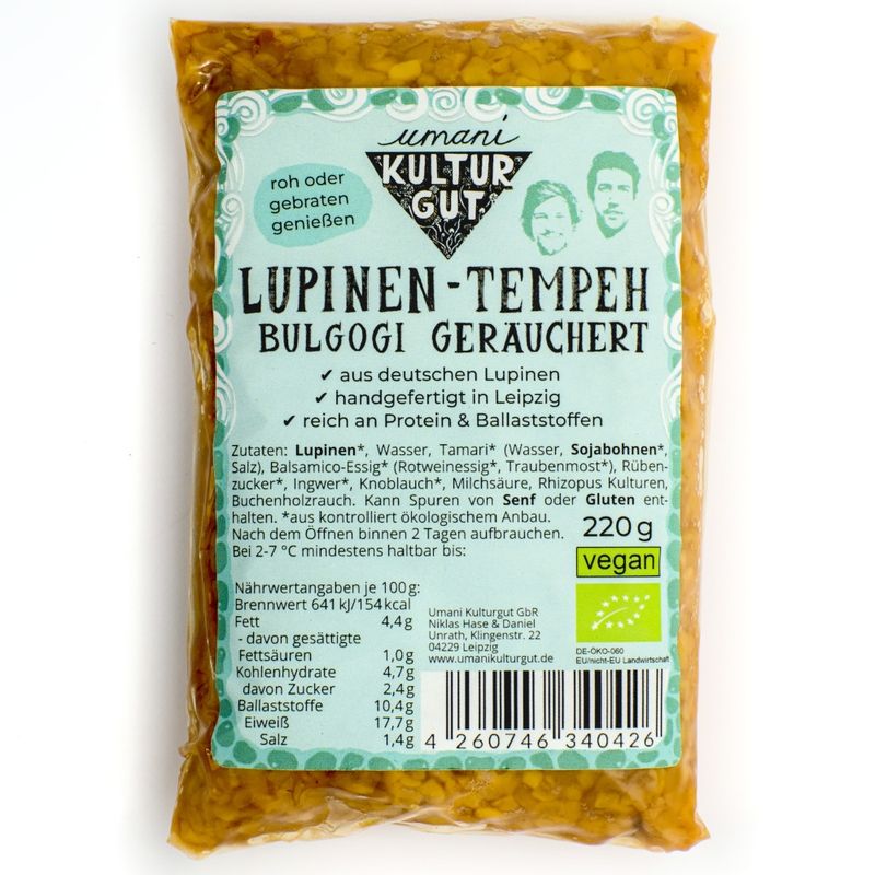 Umani Kulturgut Bio Lupinen-Tempeh Bulgogi geräuchert 220g - Produktbild