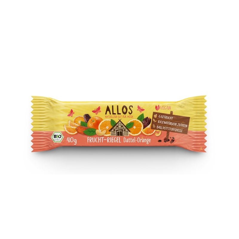 Allos Frucht-Riegel Dattel Orange - Produktbild