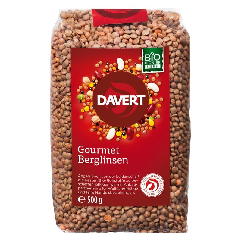 Davert Gourmet Berglinsen 500g - Produktbild
