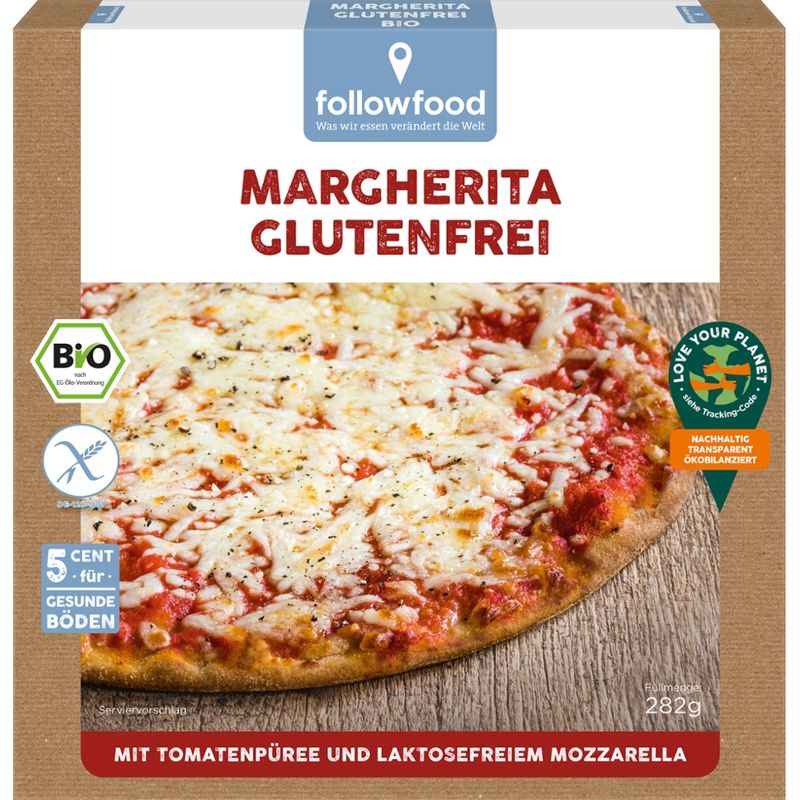 followfood Pizza Margherita Bio glutenfrei 282g - Produktbild