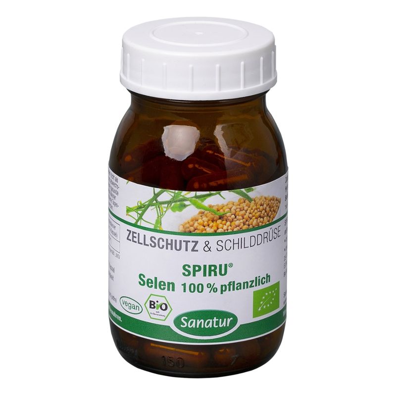 Sanatur SPIRU® Selen 100 % pflanzlich, 90 Kapseln - Produktbild