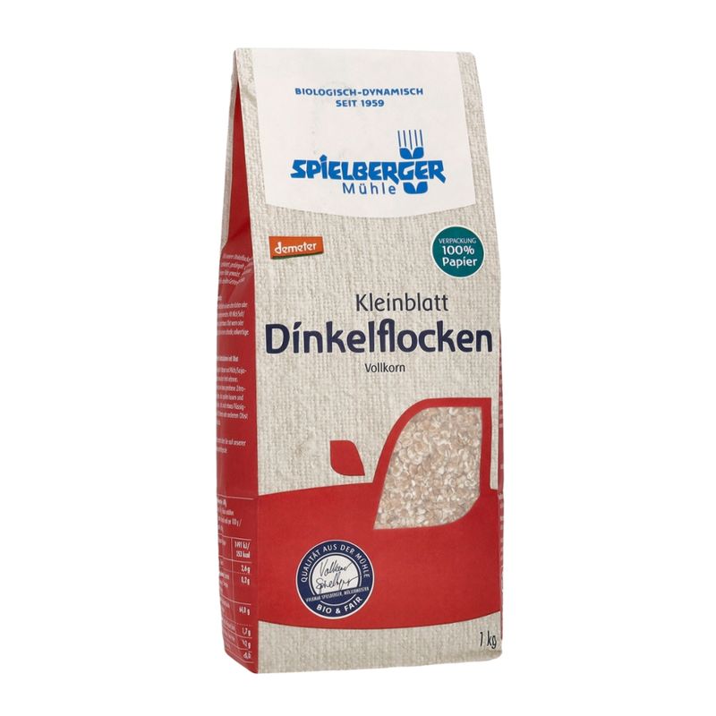 Spielberger Mühle Dinkelflocken Kleinblatt, demeter - Produktbild