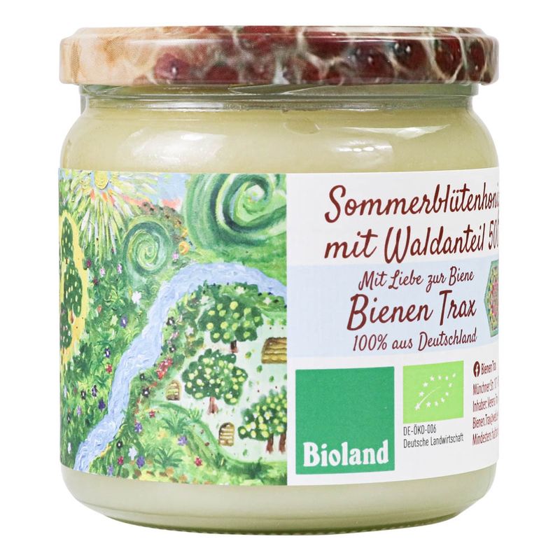 Familienimkerei Bienen-Trax Sommerblütenhonig mit Waldanteil 500g - Produktbild