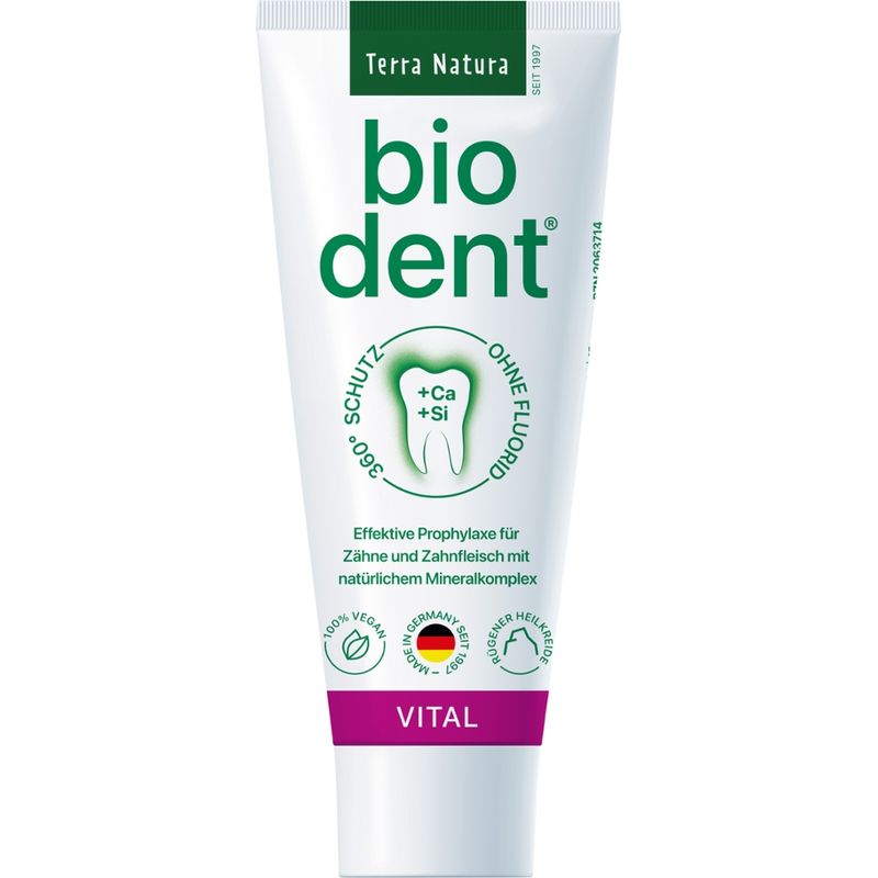 Terra Natura biodent VITAL basische Zahncreme - Produktbild