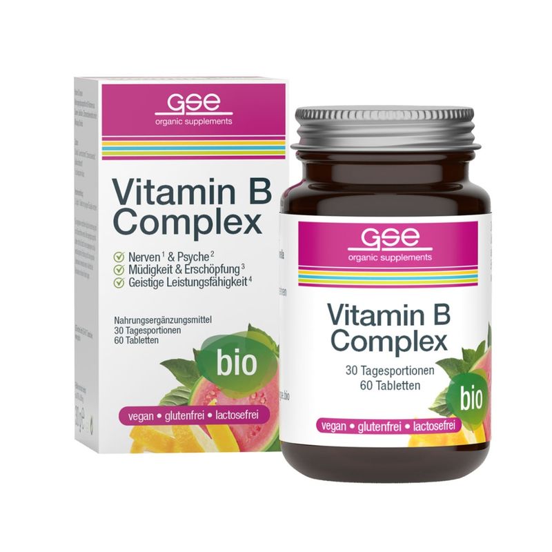 GSE  Vitamin B Complex (Bio), 60 Tabletten à 500mg - Produktbild