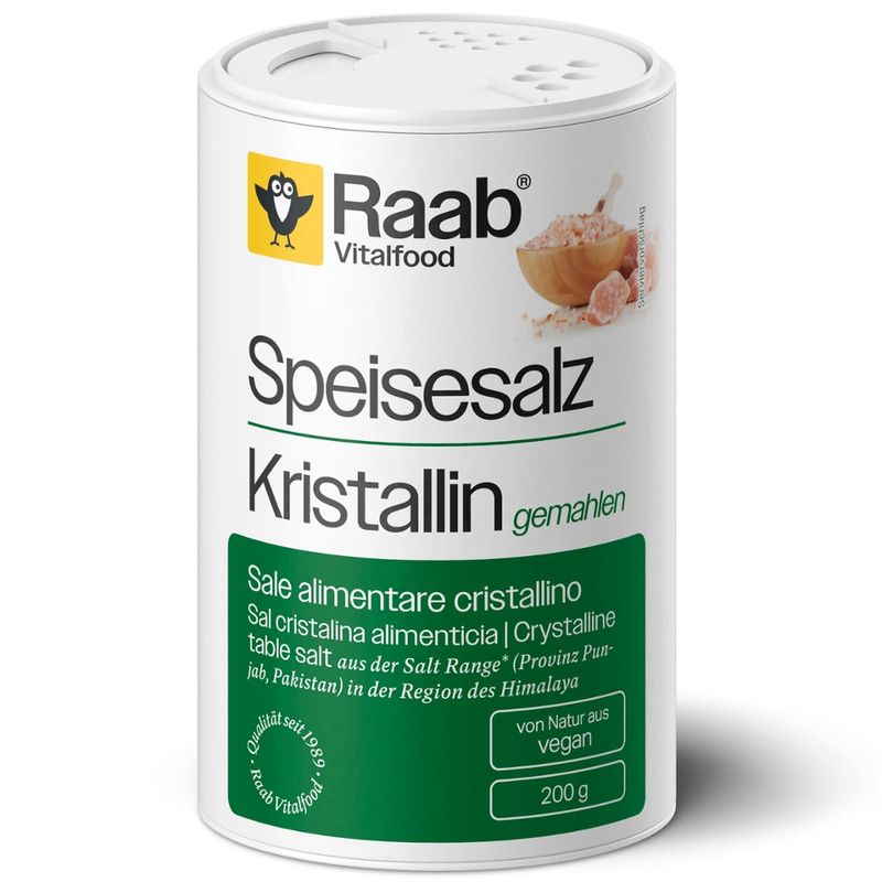 Raab Vitalfood Salz gemahlen aus der Region des Himalaya - im Streuer - Produktbild