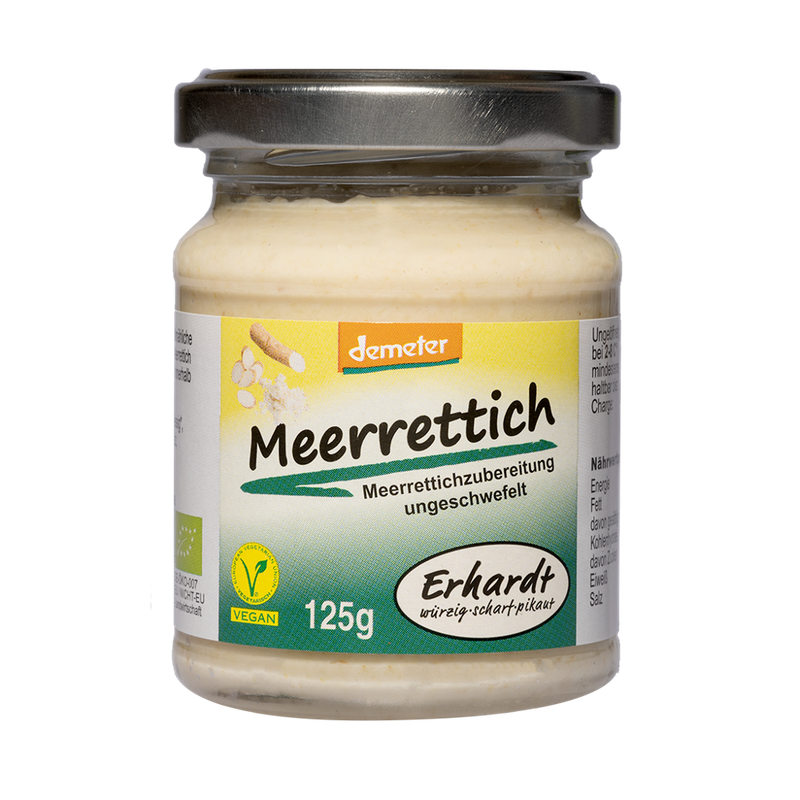 Erhardt würzig • scharf • pikant Demeter Tafel-Meerrettich 125g - Produktbild