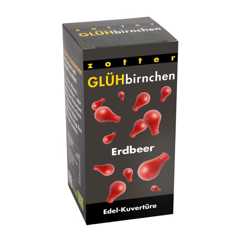 Zotter Schokolade Glühbirnchen - Erdbeer - Produktbild