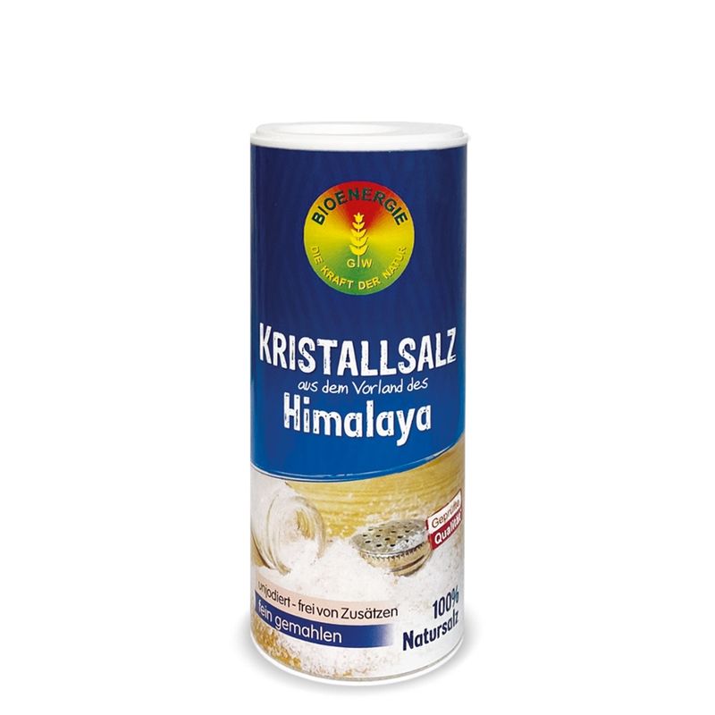 BIOENERGIE KRISTALLSALZ aus dem Vorland des Himalaya, fein, unjodiert, frei von Zusätzen, Streudose - Produktbild