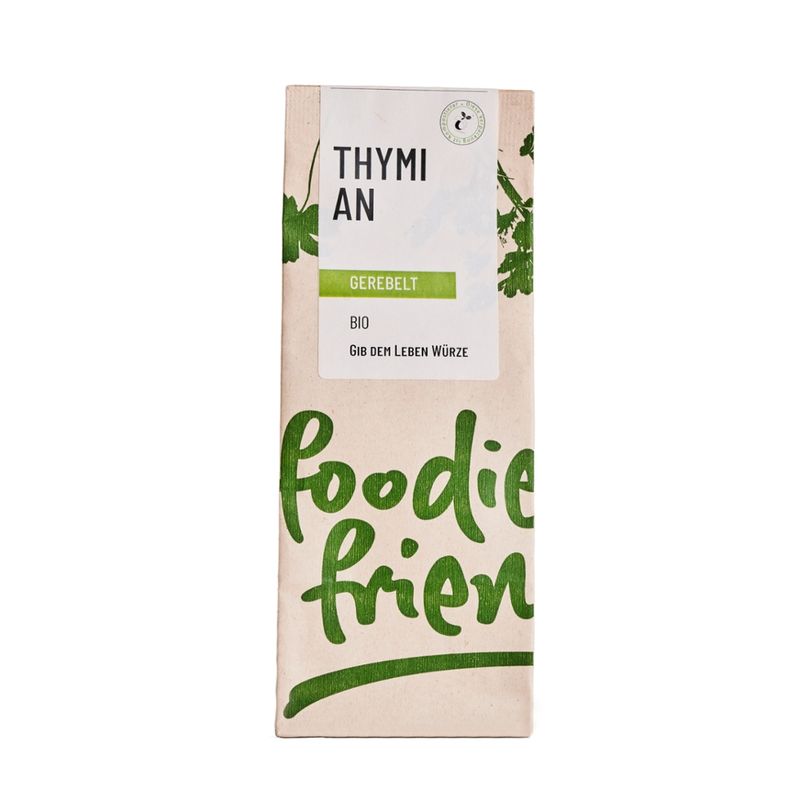 foodie & friends BIO Thymian gerebelt in einer kompostierbaren Tüte - Produktbild