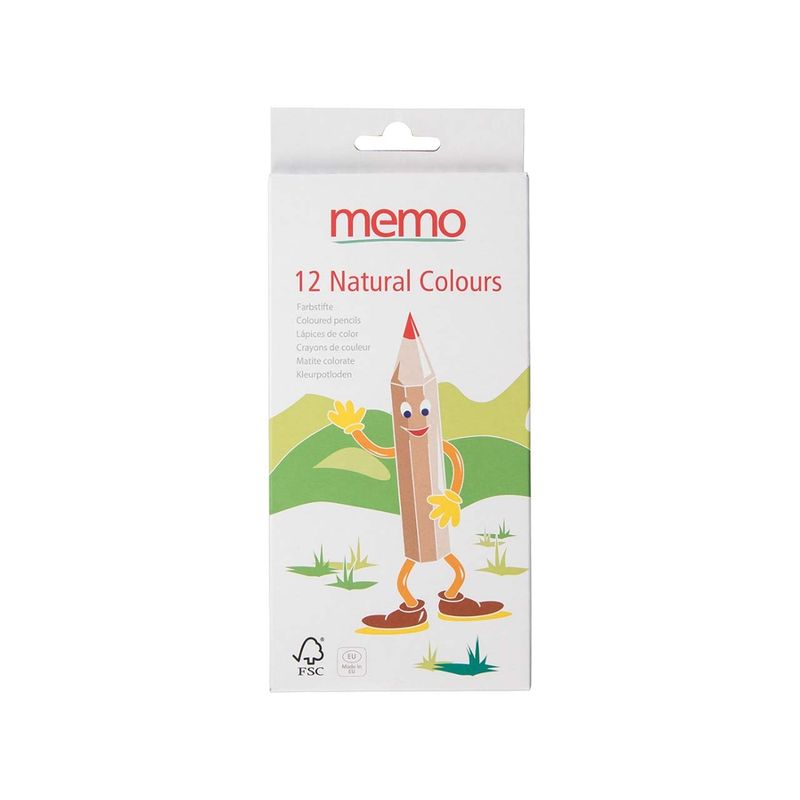 memo memo Natural Colours 12 sortierte Farben, FSC-zertifiziert - Produktbild