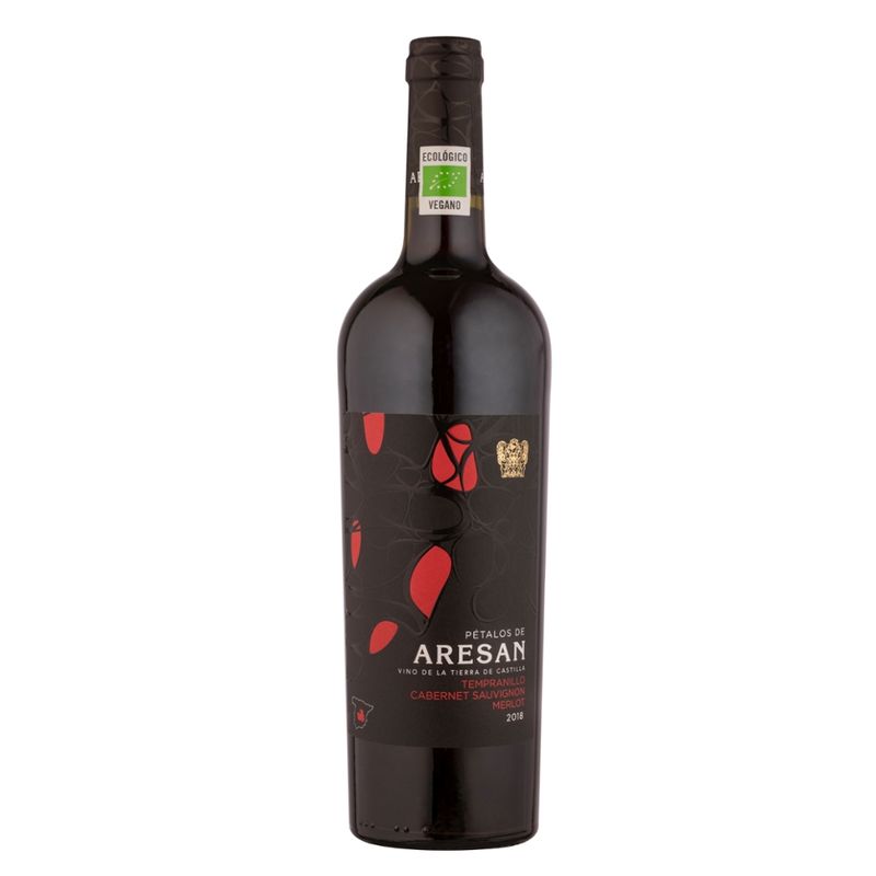 CASTILLO DE ARESAN PETALOS  PETALOS TEMPRANILLO CABERNET SAUVIGNON MERLOT BIO VEGAN - Produktbild