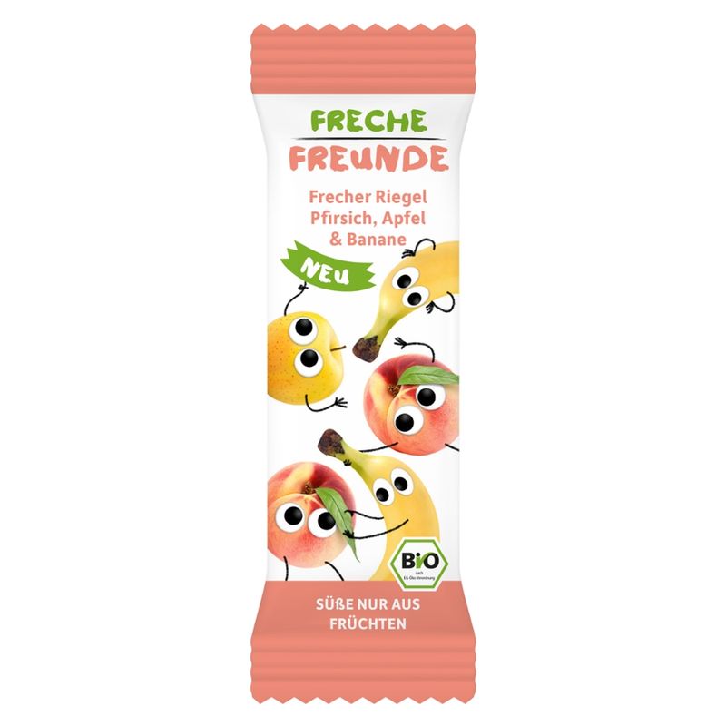 Freche Freunde FF Bio Frecher Riegel Pfirsich, Apfel & Banane - Produktbild