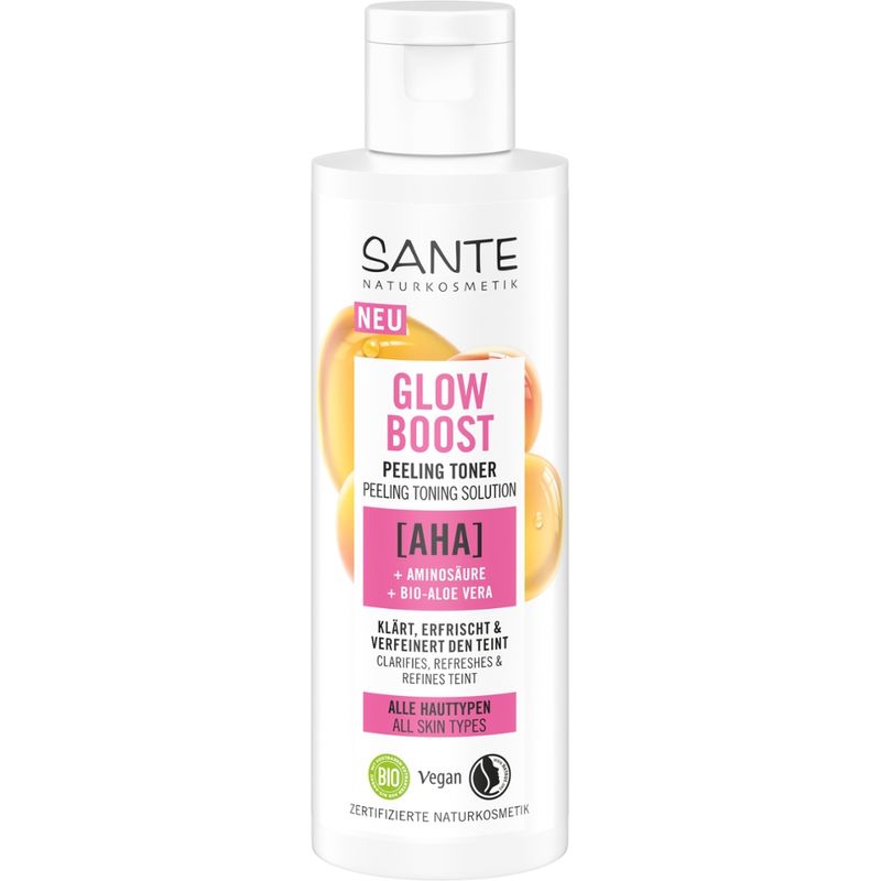 Sante Glow Boost Peeling Toner mit AHA, Aminosäure & Bio Aloe-Vera - Produktbild