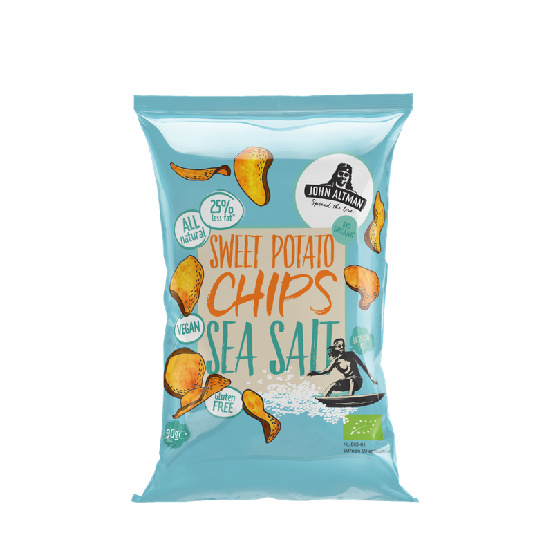 John Altman Organic Sweet Potato Chips Sea Salt 90g - Produktbild