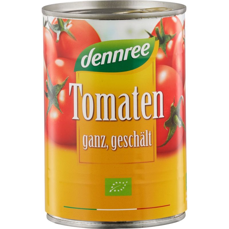 dennree Tomaten ganz, geschält - Produktbild