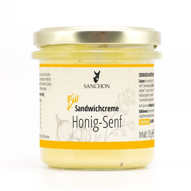 Sanchon BA Sandwichcreme Honig-Senf, 135 g, SANCHON, bio - Produktbild