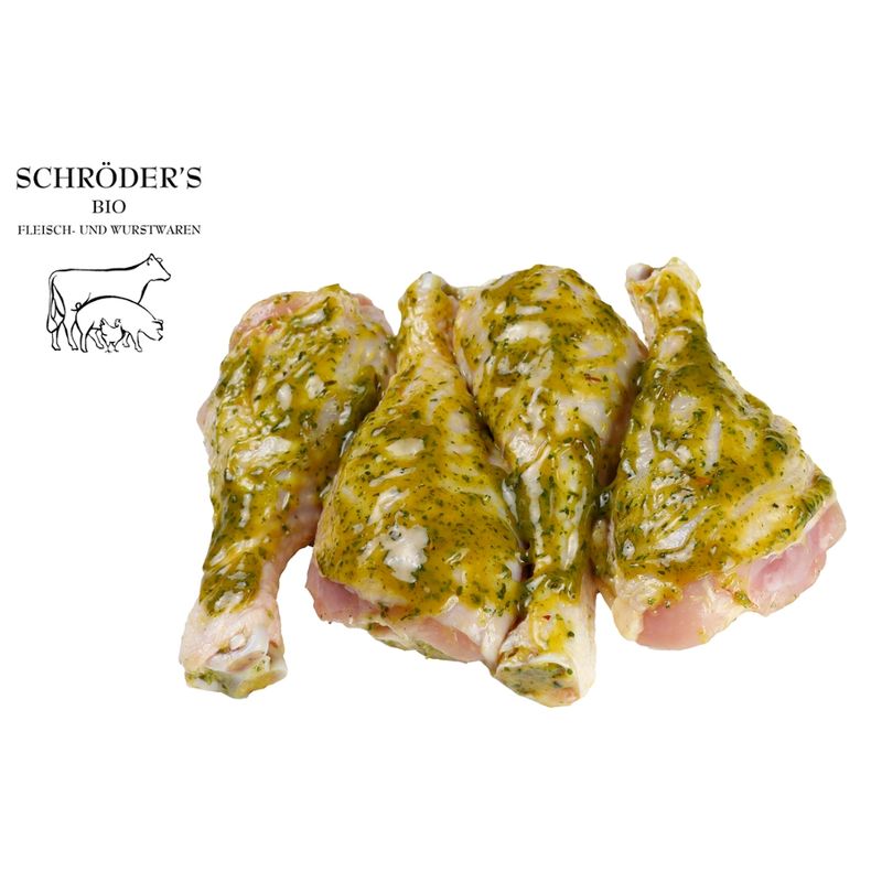 Schröder's Bio Fleisch- und Wurstwaren Hähnchenunterkeule Bärlauch 4er - Produktbild