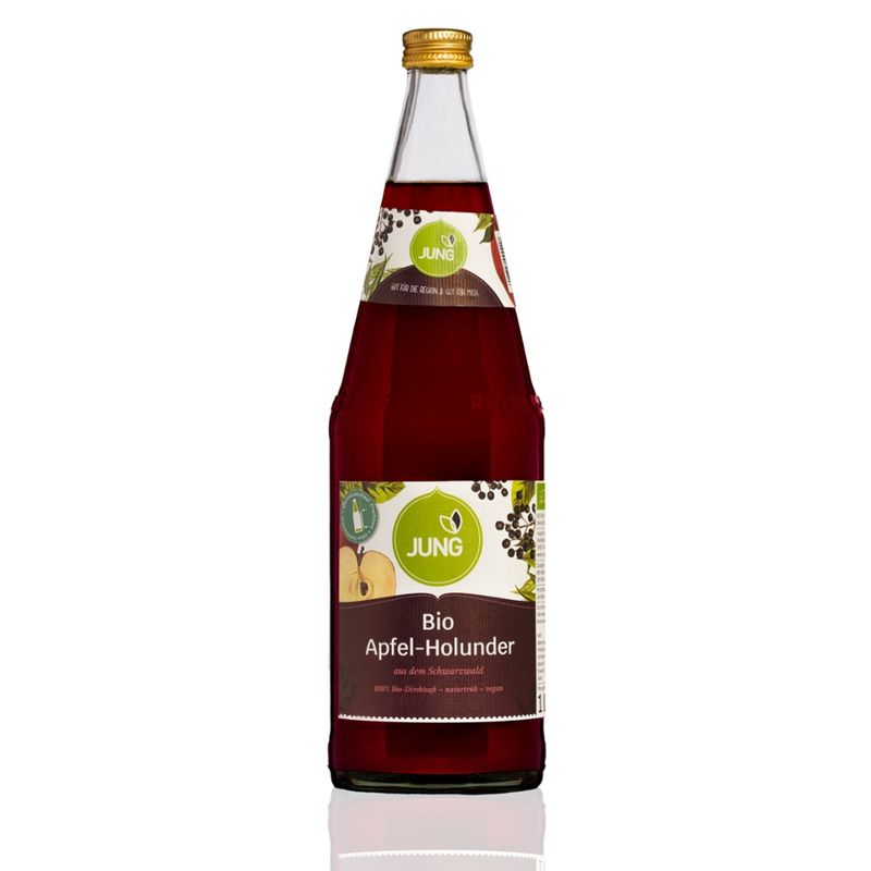 Jung Fruchtsäfte Jung Bio Apfel-Holundersaft aus dem Schwarzwald - Produktbild