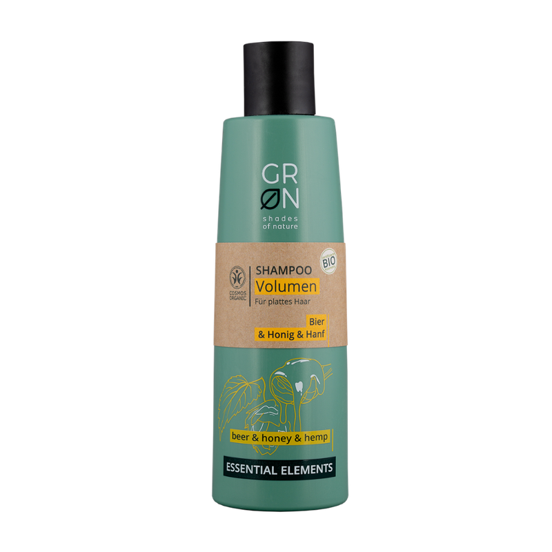 GRN GRN [GRÜN] Shampoo Volumen Bio-Hanf & Bio-Bier & Honig - Essential Elements - Produktbild